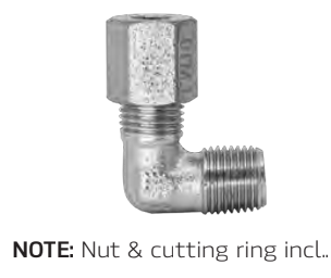 Metric Tube Male x Metric Taper Male - 90° Elbow