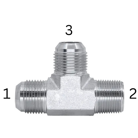 JIC Male x NPT Male x JIC Male - Run Tee