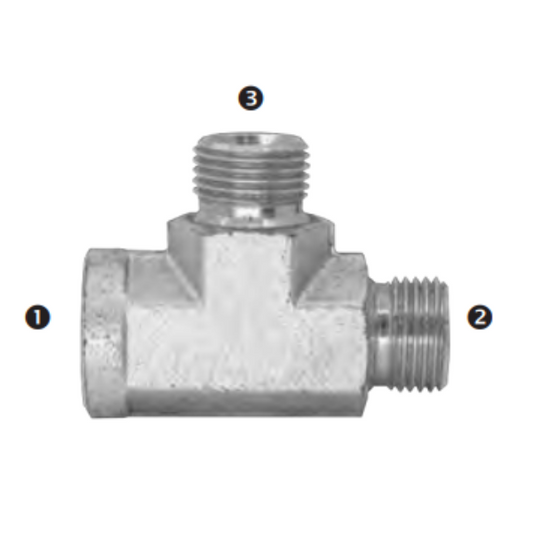 BSPP Female Solid x BSPP Male x BSPP Male  - Run Tee