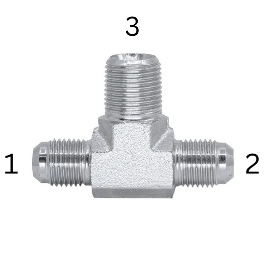 JIC Male x JIC Male x NPT Male - Branch Tee
