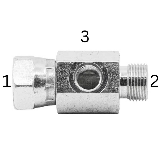 BSPP Female Swivel x BSPP Male x UNO Female - Test Tee