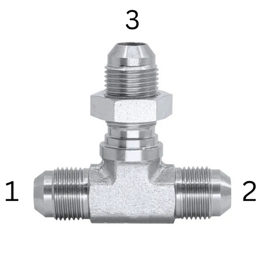 JIC Male x JIC Male x JIC Bulkhead Male - Branch Tee