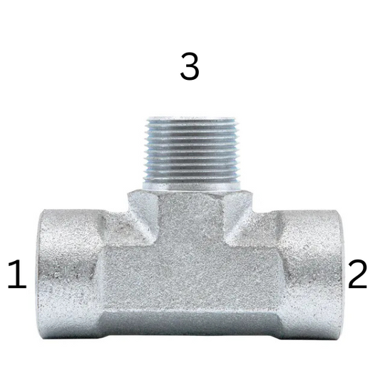 NPT Female x NPT Female x NPT Male - Branch Tee