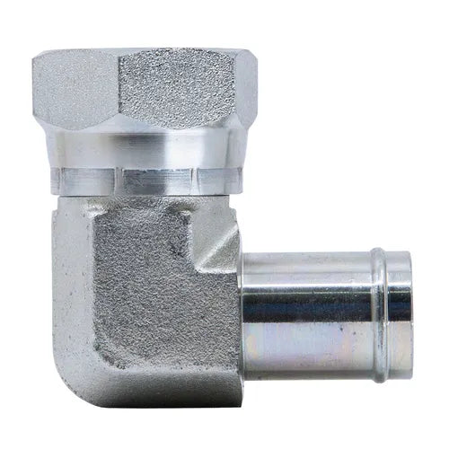 BSPP Female Swivel x Low Pressure Hose Tail - 90° Elbow