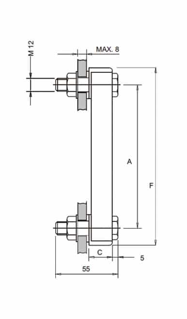 LG2-05T-M10 Level & Temperature Indicator 127mm