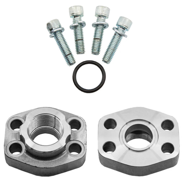 Code 62 Flange Block x UNO Female with O-ring Groove