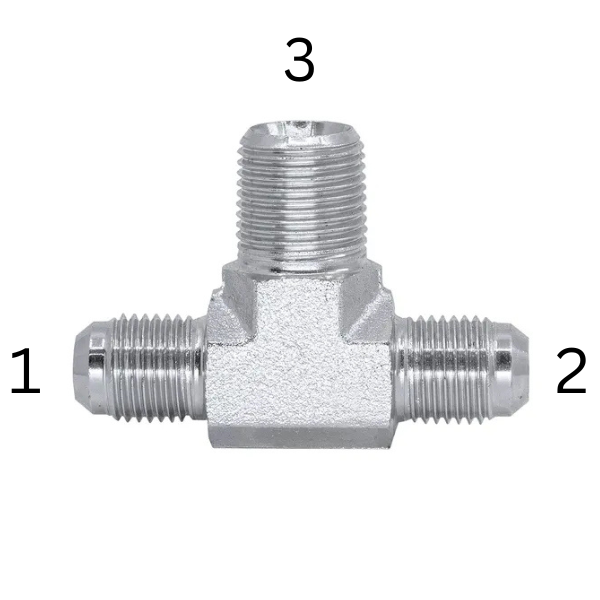 JIC Male x JIC Male x NPT Male - Branch Tee