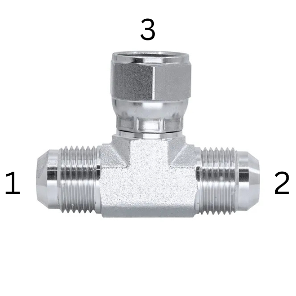 JIC Male x JIC Male x JIC Female Swivel - Branch Tee