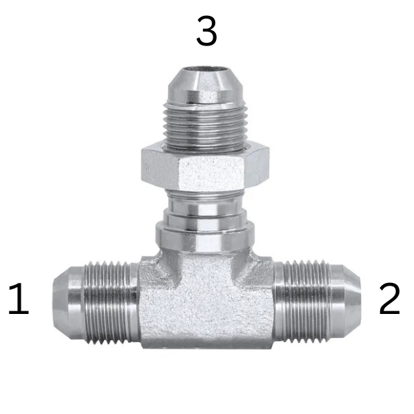 JIC Male x JIC Male x JIC Bulkhead Male - Branch Tee