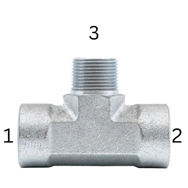 NPT Female x NPT Female x NPT Male - Branch Tee