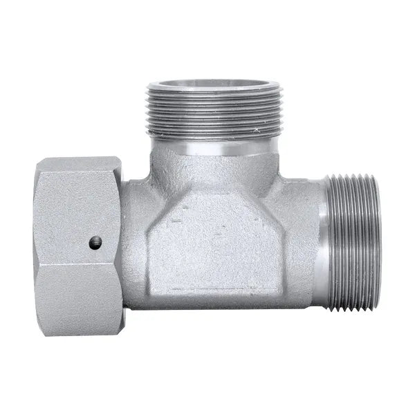 Metric Tube Female Swivel x Metric Tube Male - Run Tee