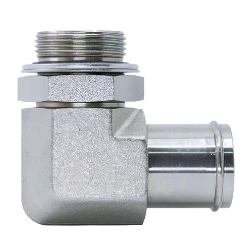 BSPP Male x Low Pressure Hose Tail - 90° Elbow