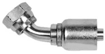 Metric Female Ball Nose 45 Degree Elbow 24 Degree Cone (100R1, 100R2)