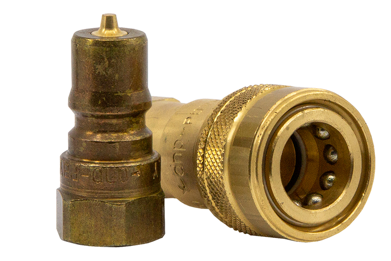 Poppet ISO7241-1 B-Series Brass Coupler