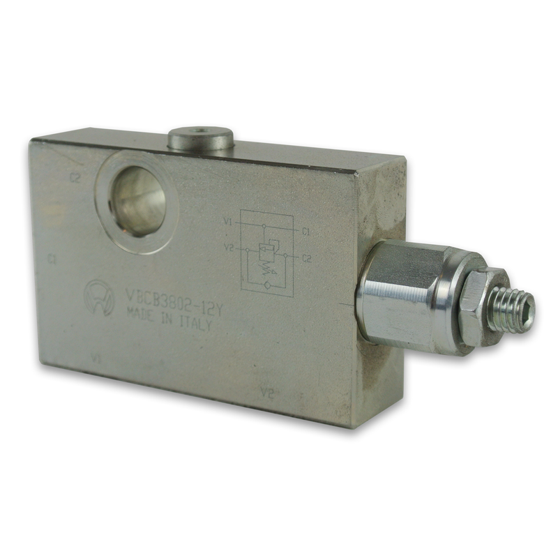 Oleoweb - Single Counter Balance Valve - External Vent - Banjo Bolt