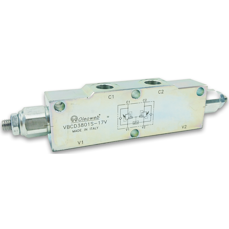 Oleoweb - Dual Counter Balance Valve - Internal Vent - Internal Pilot