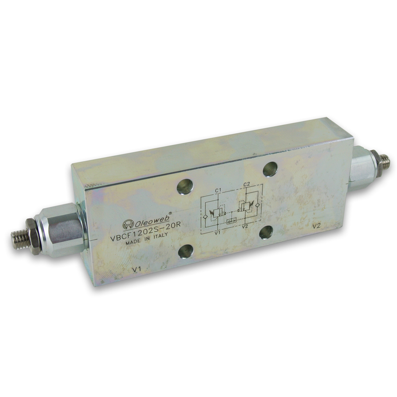 Oleoweb - Dual Counter Balance Valve - Internal Vent - Manifold Mount