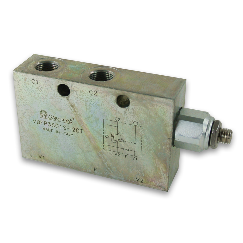 Oleoweb - Single Counter Balance Valve - Internal Vent - Brake Release