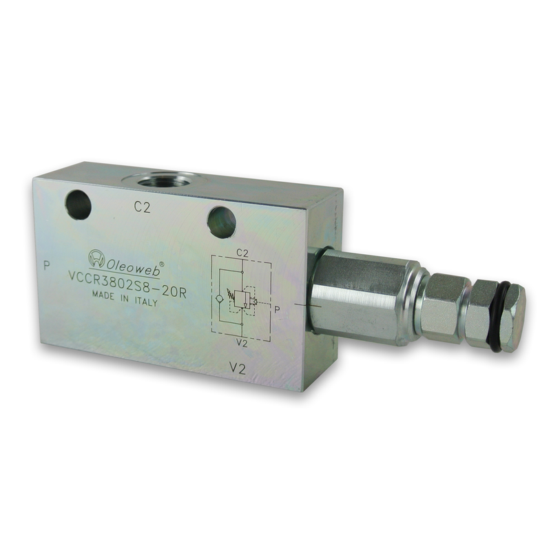 Oleoweb - Single Counter Balance Valve - External Vent - External Pilot